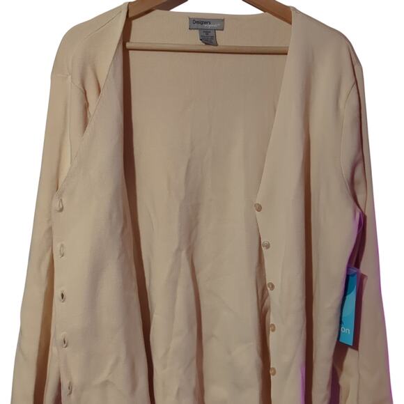 NWT Cream Cardigan by Designers Originals – Size 1X 0012 - Picture 4 of 8